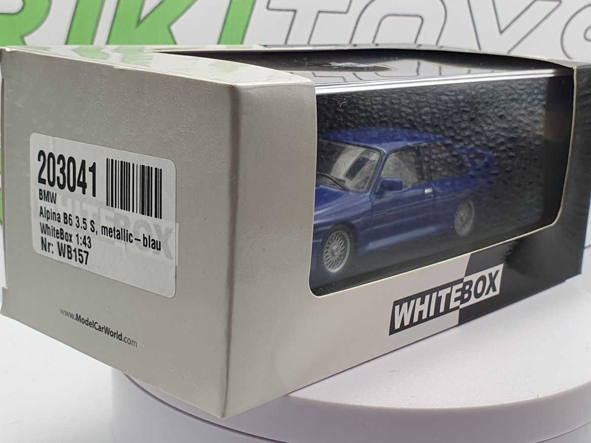 BMW E30 M3 Alpina B6 1988 Whitebox 1/43 Blu - RikiToys - Whitebox#