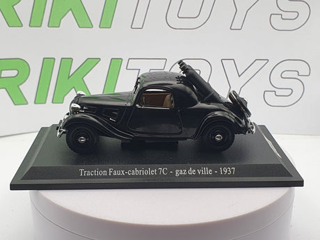 Citroen Traction Avant 7C Faux Cabriolet Metano Atlas 1/43 Nero - RikiToys - Atlas#