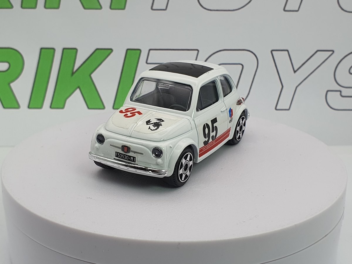 Fiat 500 F Abarth. n.95 Burago 1/40 Bianco - RikiToys - Burago#