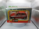 Fiat Punto MK1 Vigili del Fuoco Burago 1/24 Rosso - RikiToys - Burago#