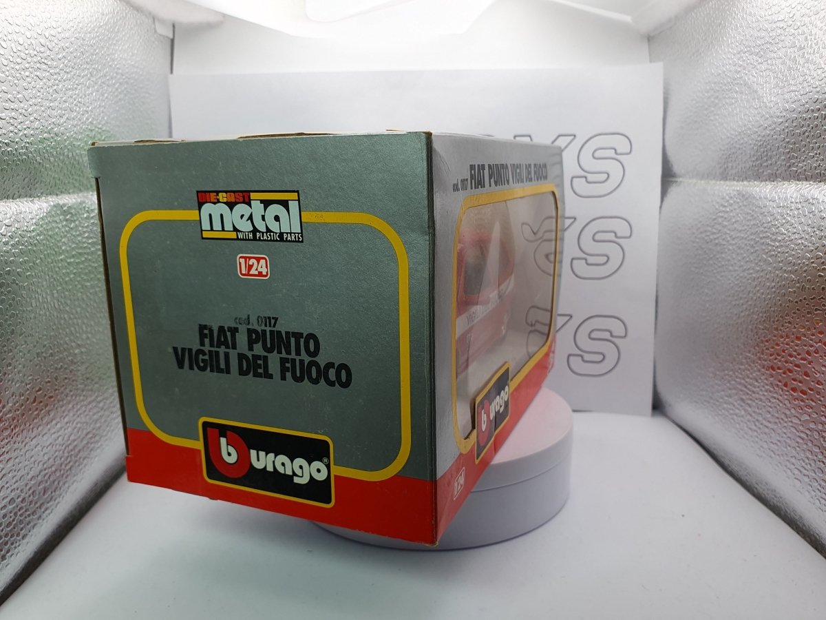 Fiat Punto MK1 Vigili del Fuoco Burago 1/24 Rosso - RikiToys - Burago#