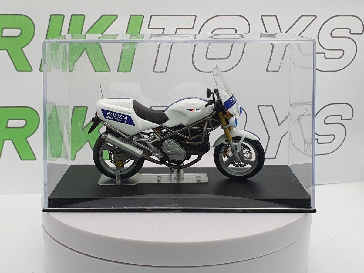 Moto Ducati Monster Polizia (1995) Edicola 1/24 Bianco - RikiToys - Edicola#