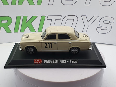 Peugeot 403 Mille Miglia (1957) Edicola 1/43 Avorio - RikiToys - Edicola#