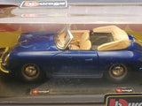 Porsche 356 B Cabriolet Burago 1/24 - RikiToys - Burago#