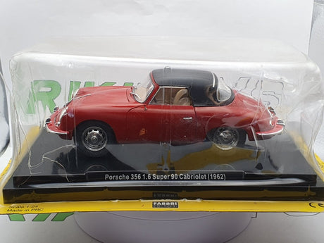 Porsche 356 Cabrio Edicola 1/24 Rosso - RikiToys - Edicola#