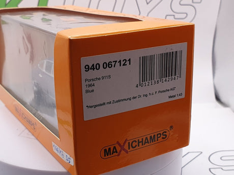 Porsche 911 S Maxichamps 1/43 - RikiToys - Maxichamps#