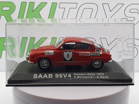 Saab 96 V4 Sweden Rallye (1972) Edicola 1/43 Rosso - RikiToys - Edicola#