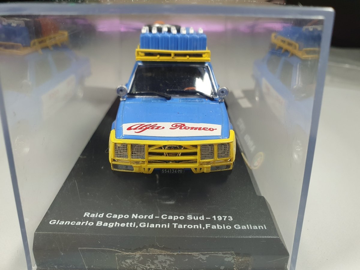 Alfa Romeo Alfetta 1972 Edicola 1/43 " oggi Raid Capo Nord" Con Scatola - RikiToys - Edicola#