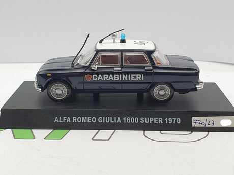 Alfa Romeo Giulia 1600 Super Carabinieri 1970 Edicola 1/43 - RikiToys - Edicola#