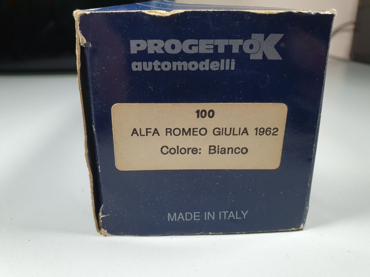 Alfa Romeo Giulia 1962 N°100 Progetto K 1/43 Con Scatola - RikiToys - Progetto K#