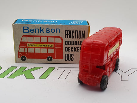 Autobus Double Decker Bus Friction Benkson 1/66 Con Scatola - RikiToys - Benkson#