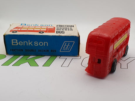 Autobus Double Decker Bus Friction Benkson 1/66 Con Scatola - RikiToys - Benkson#