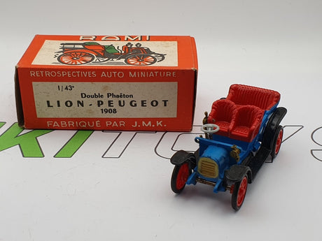 Double Phaeton Lion-Peugeot 1908 Rami 1/43 Con Scatola - RikiToys - Rami#