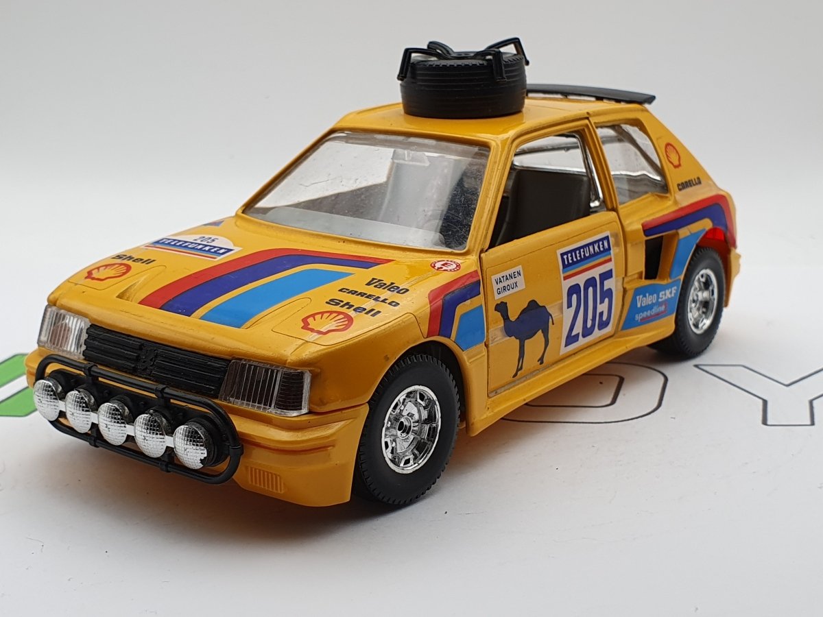 Peugeot 205 Turbo T16 Paris Dakar Burago 1/25 - RikiToys - Burago#