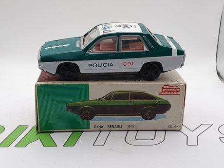 Renault R12 Policia Latta Paya Metal 1/43 Con Scatola - RikiToys - Paya Metal#