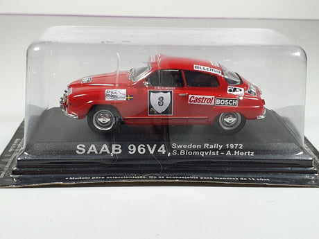 Saab 96V4 " Sweden Rally 1972" Edicola 1/43 Con Scatola - RikiToys - Edicola#