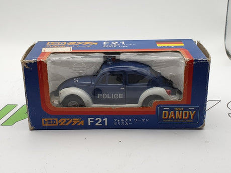 Volkswagen Maggiolino Police N° F21 Tomica Dandy 1/43 Con Scatola - RikiToys - Tomica Dandy#